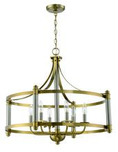 Craftmade 54896-BNKSB - Stanza 6 Light Pendant in Brushed Polished Nickel/Satin Brass