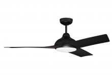 Craftmade BEK54FB3 - 54" Beckham Indoor/Outdoor (Damp) in Flat Black w/ Flat Black Blades