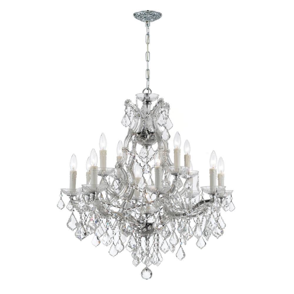 Maria Theresa 13 Light Swarovski Strass Crystal Polished Chrome Chandelier