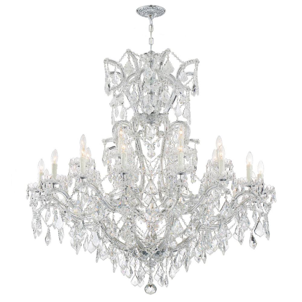 Maria Theresa 25 Light Swarovski Strass Crystal Polished Chrome Chandelier