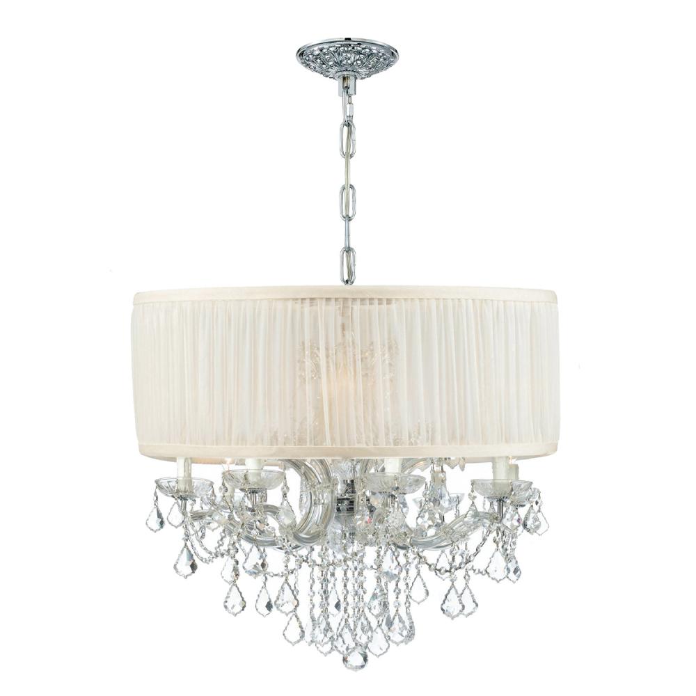 Brentwood 12 Light Spectra Crystal Drum Shade Polished Chrome Chandelier