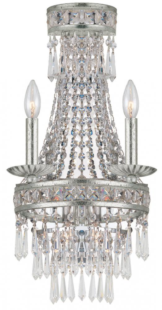 Crystorama Mercer 4 Light Olde Silver Sconce