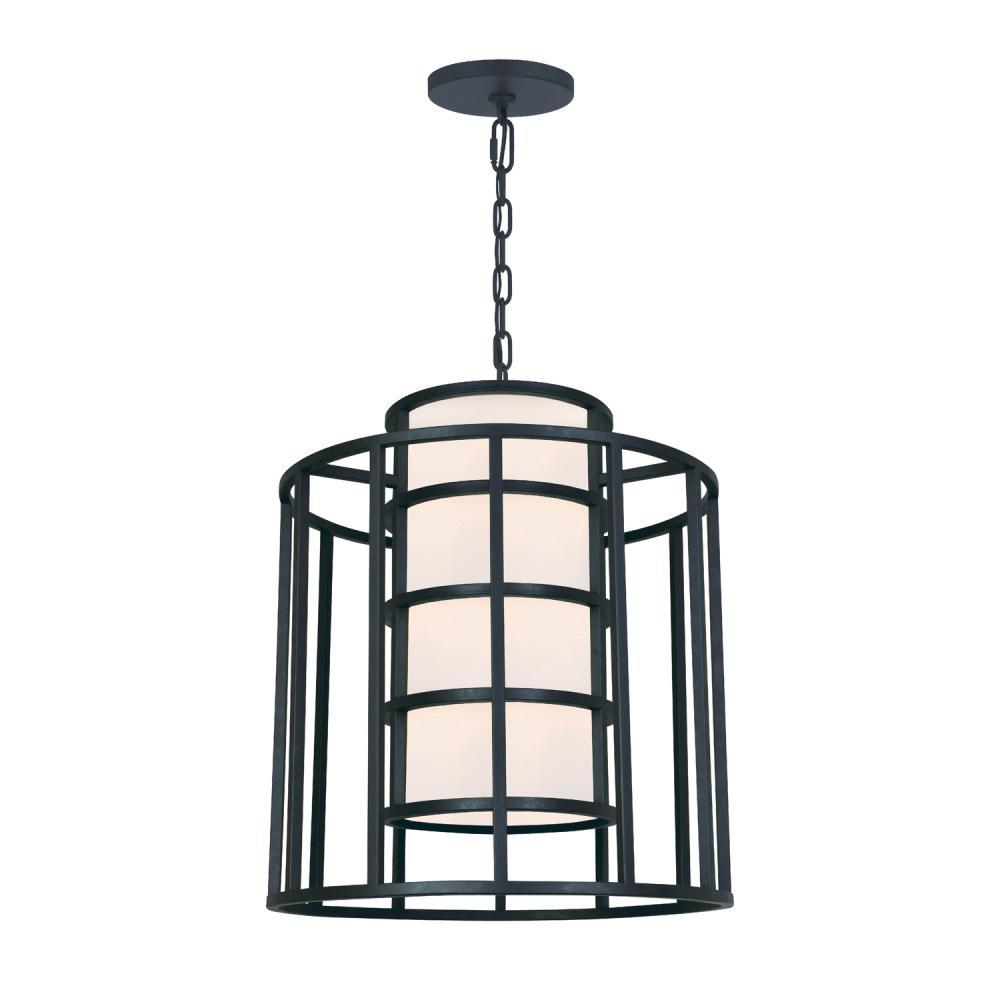 Brian Patrick Flynn Hulton 6 Light Matte Black Lantern Chandelier