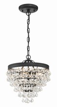 Crystorama 130-MK - Calypso 3 Light Matte Black Pendant