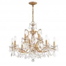 Crystorama 4456-GA-CL-SAQ - Filmore 12 Light Spectra Crystal Antique Gold Chandelier