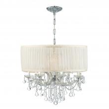 Crystorama 4489-CH-SAW-CLQ - Brentwood 12 Light Spectra Crystal Drum Shade Polished Chrome Chandelier