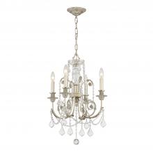 Crystorama 5114-OS-CL-SAQ - Regis 4 Light Spectra Crystal Olde Silver Mini Chandelier