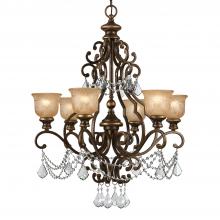 Crystorama 7516-BU-CL-I - Norwalk 6 Light Clear Italian Crystal Bronze Umber Chandelier