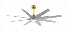 Matthews Fan Company ANLK-BRBR-BW-64 - Ariella 8-blade ceiling fan in Brushed Brass and Barn Wood Tone blades