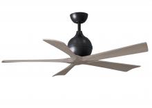 Matthews Fan Company IR5-BK-GA-52 - Irene-5 five-blade paddle fan in Matte Black finish with 52" with gray ash blades.