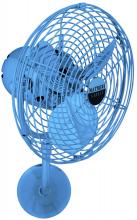 Matthews Fan Company MP-LTBLUE-MTL - Michelle Parede vintage style wall fan in Agua Marinha (Light Blue) finish.