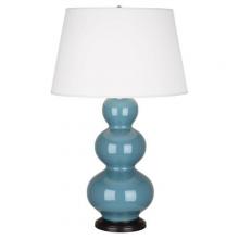 Robert Abbey OB41X - Steel Blue Triple Gourd Table Lamp