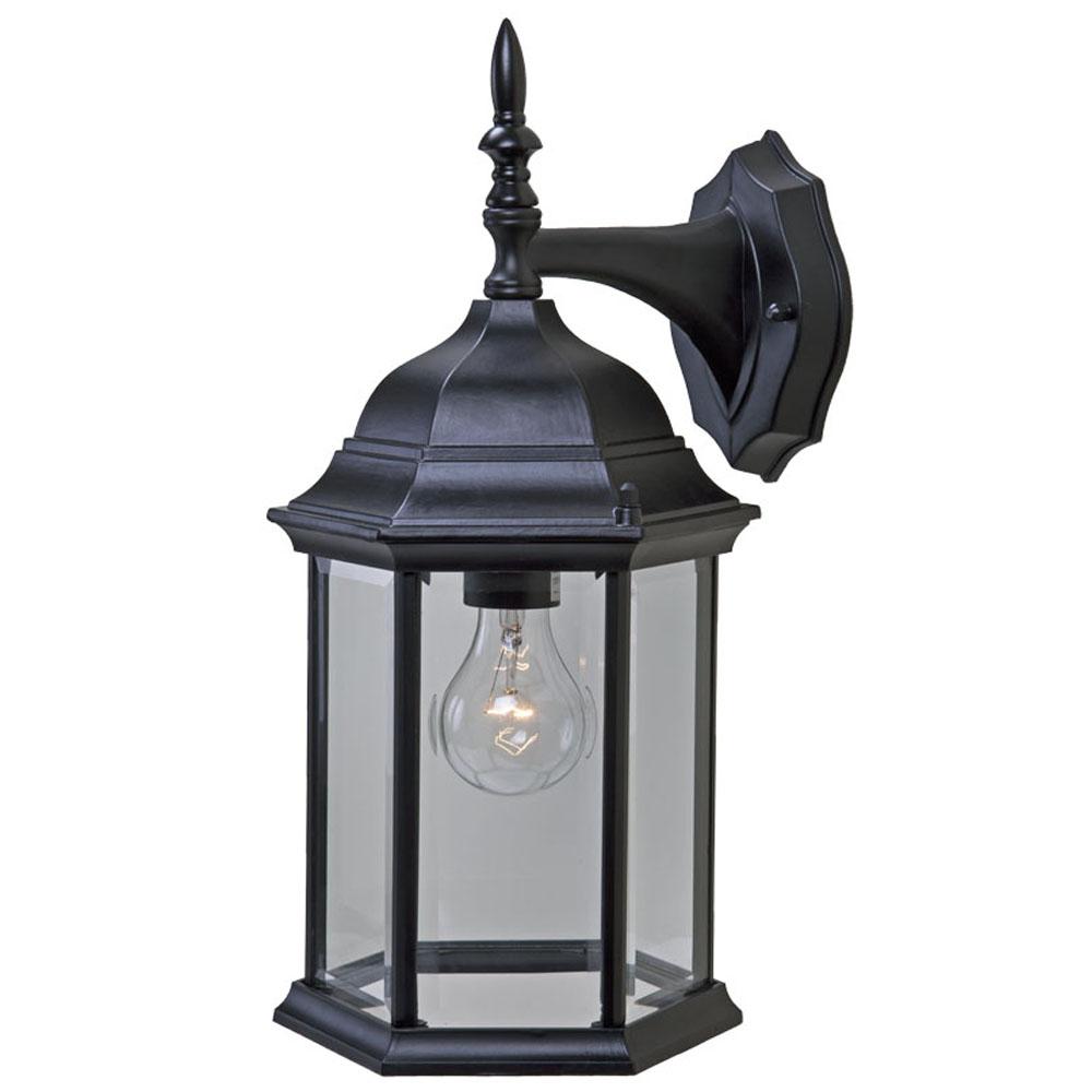 Craftsman 2 Collection Wall-Mount 1-Light Outdoor Matte Black Light Fixture