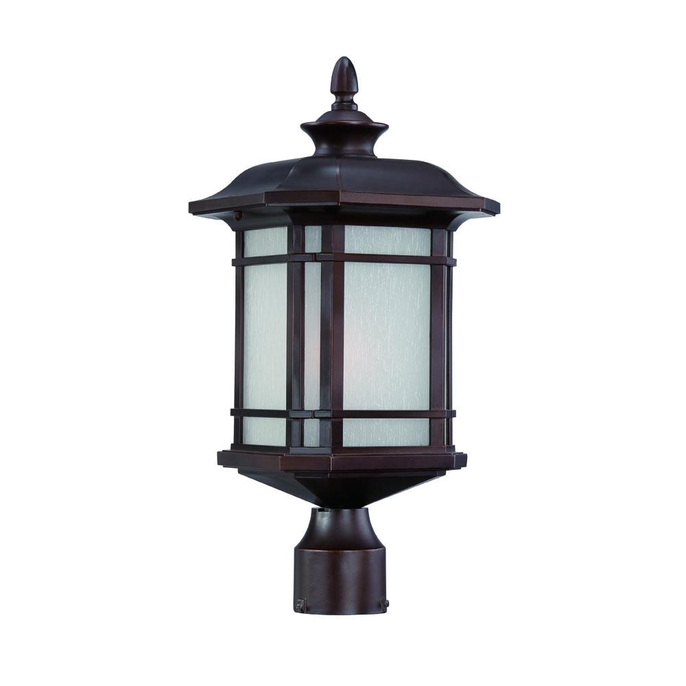 Somerset Collection Post-Mount 1-Light Outdoor Architectural Bronze Light Fixture