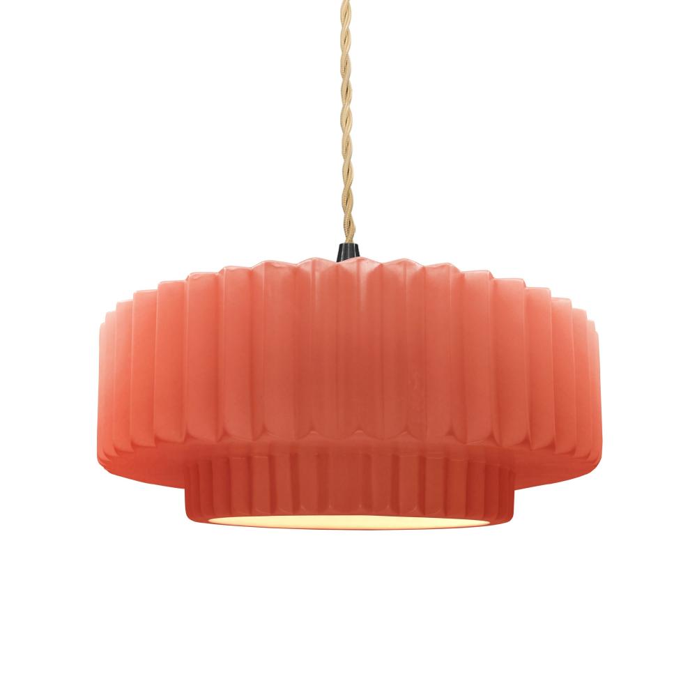 Medium Tier Pleated 1-Light Pendant