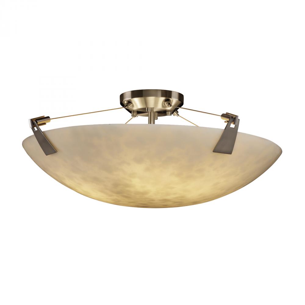 24" LED Semi-Flush Bowl w/ Tapered Clips