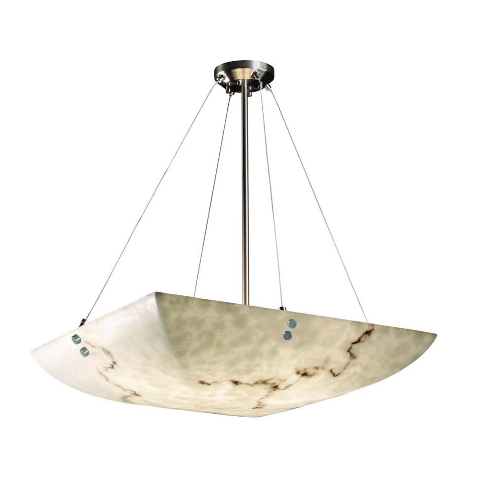 48" Pendant Bowl w/ PAIR CYLINDRICAL FINIALS