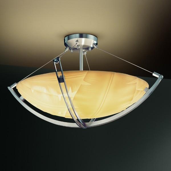 24" LED Semi-Flush Bowl w/ Crossbar