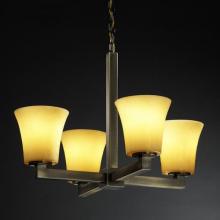 Justice Design Group CNDL-8829-10-AMBR-DBRZ - Modular 4-Light Chandelier