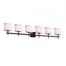 Justice Design Group FAB-8416-30-WHTE-DBRZ - Union 6-Light Bath Bar