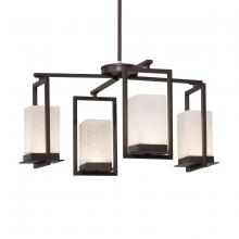 Justice Design Group FSN-7510W-WEVE-DBRZ - Laguna 4-Light LED Outdoor Chandelier