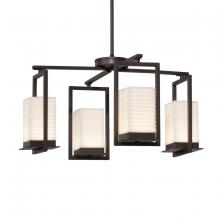 Justice Design Group PNA-7510W-SAWT-DBRZ - Laguna 4-Light LED Outdoor Chandelier