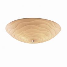 Justice Design Group PNA-9672-35-WAVE-NCKL - 24" Semi-Flush Bowl w/ GU24-LED Lamping