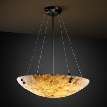 Justice Design Group ALR-9667-35-NCKL-F4 - 48" Pendant Bowl w/ LARGE SQUARE W/ POINT FINIALS