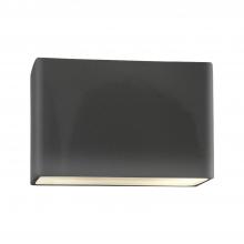 Justice Design Group CER-5658W-GRY - Really Big ADA Rectangle (Outdoor) Wall Sconce - Closed Top