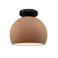 Justice Design Group CER-6350-ADOB-MBLK - Small Globe Semi-Flush