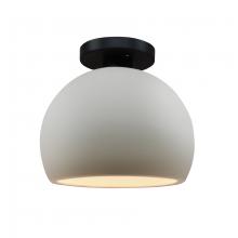 Justice Design Group CER-6350-BIS-MBLK - Small Globe Semi-Flush