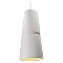 Justice Design Group CER-6435-BIS-CROM-BKCD-LED2-1400 - Large Cone 1-Light LED Pendant