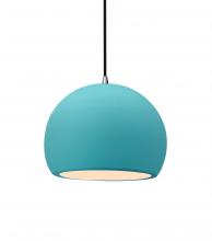 Justice Design Group CER-6530-RFPL-NCKL-BKCD - Small Globe 1-Light Pendant