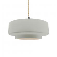 Justice Design Group CER-6543-BIS-MBLK-BEIG-TWST - Medium Tier 1-Light Pendant