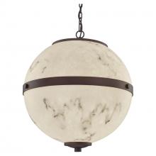 Justice Design Group FAL-8040-DBRZ-LED4-2800 - Imperial 17" LED Hanging Globe