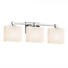 Justice Design Group FSN-8423-55-OPAL-CROM-LED3-2100 - Tetra 3-Light LED Bath Bar