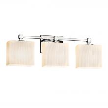 Justice Design Group FSN-8423-55-RBON-CROM-LED3-2100 - Tetra 3-Light LED Bath Bar