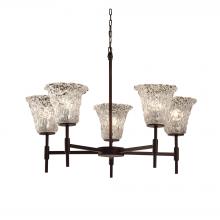 Justice Design Group GLA-8410-20-LACE-DBRZ - Union 5-Light Chandelier