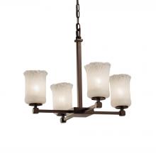 Justice Design Group GLA-8420-16-WHTW-DBRZ - Tetra 5-Light Chandelier