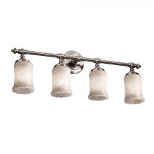 Justice Design Group GLA-8524-16-WHTW-NCKL-LED4-2800 - Tradition 4-Light LED Bath Bar