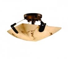 Justice Design Group FAL-9610-25-DBRZ-LED2-2000 - 14" LED Semi-Flush Bowl w/ U-Clips