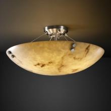 Justice Design Group FAL-9657-35-NCKL-F6 - 48" Semi-Flush Bowl w/ CONCENTRIC CIRCLES FINIALS