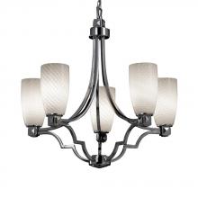 Justice Design Group FSN-8500-10-WEVE-NCKL - Argyle 5-Light Chandelier