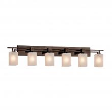 Justice Design Group FSN-8706-15-FRCR-DBRZ - Aero 6-Light Bath Bar