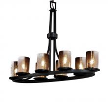 Justice Design Group FSN-8751-10-MROR-NCKL - Dakota 8-Light Oval Ring Chandelier