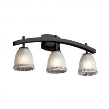 Justice Design Group GLA-8593-16-WTFR-MBLK - Archway 3-Light Bath Bar