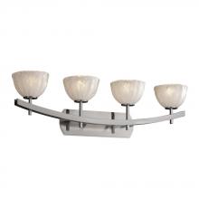 Justice Design Group GLA-8594-16-WHTW-NCKL - Archway 4-Light Bath Bar