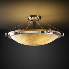 Justice Design Group PNA-9682-35-BANL-NCKL-LED5-5000 - 24" LED Semi-Flush Bowl w/ Ring