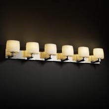 Justice Design Group POR-8926-30-WAVE-DBRZ - Modular 6-Light Bath Bar