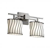 Justice Design Group WGL-8702-30-SWCB-MBLK - Aero 2-Light Bath Bar